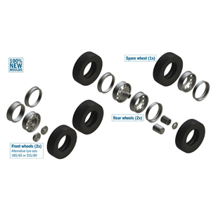 EUROPEAN TRACTORS TYRES AND RIMS KIT 1:24 Italeri Kit Camion Modellino