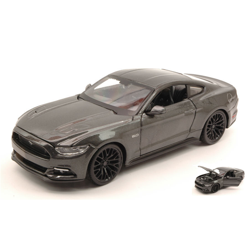 FORD MUSTANG GT 2015 GUN METAL 1:24 Maisto Auto Stradali Modellino