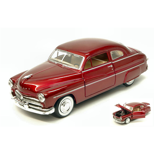 MERCURY COUPE' 1949 METALLIC RED 1:24 MotorMax Auto Stradali Modellino