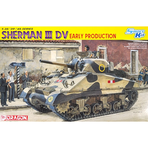 CARRO ARMATO SHERMAN III DV EARLY PROD.KIT 1:35  Dragon Kit Mezzi Militari Modellino
