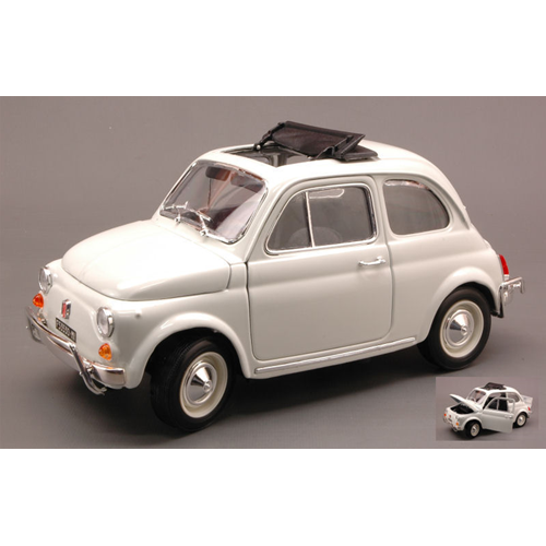 FIAT 500 L 1968 WHITE 1:18 Burago Auto Stradali Modellino