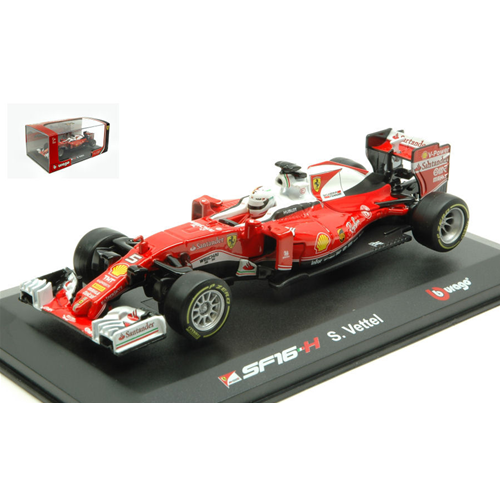 FERRARI SF16 S.VETTEL 2016 N.5 1:32 Burago Formula 1 Modellino