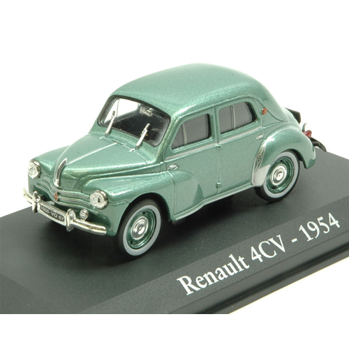 RENAULT 4CV 1954 METALLIC GREEN 1:43 Editoria Auto Stradali Modellino