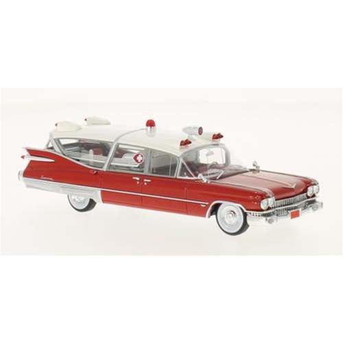 CADILLAC S&S SUPERIOR LANDAU AMBULANCE 1959 1:43 Neo Scale Models Ambulanze Modellino