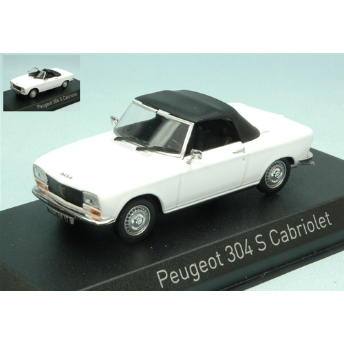 PEUGEOT 304 CABRIOLET S 1973 ALASKA WHITE 1:43 Norev Auto Stradali Modellino