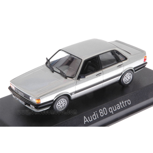 AUDI 80 GTE QUATTRO 1985 SILVER 1:43 Norev Auto Stradali Modellino