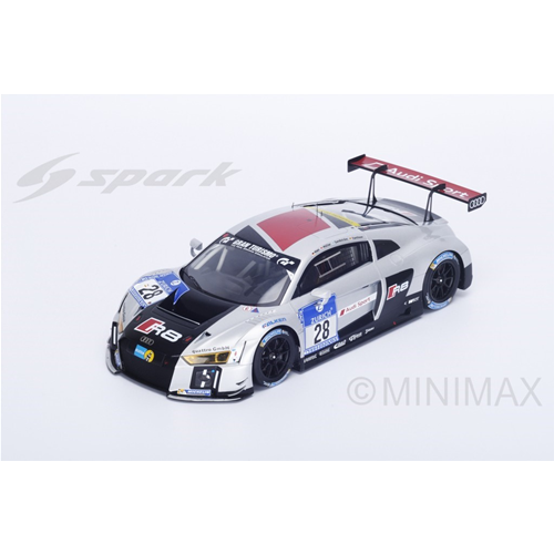 AUDI R8 N.28 WINNER NURBURGRING 2015 MIES-SANDSTROM-MUELLER-VANT.1:18 Spark Model Auto Competizione Modellino