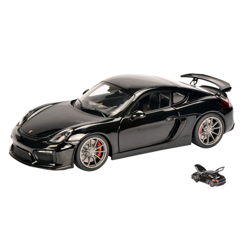 PORSCHE CAYMAN GT4 2015 BLACK 1:18 Schuco Auto Stradali Modellino