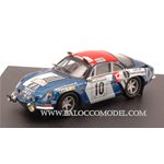 ALPINE A 110 N.10 RETIRED (ACCIDENT) R.BANDAMA 1973 JABOUILLE-RIVES 1:43 Trofeu Auto Rally Modellino