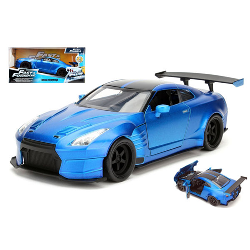 BRIAN'S NISSAN GT-R (R35) 2009 FAST & FURIOUS BLUE 1:24 Jada Toys Movie Modellino