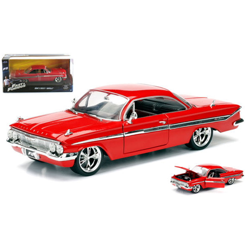 DOM'S CHEVY IMPALA 1964 FAST & FURIOUS 8 RED 1:24 Jada Toys Movie Modellino