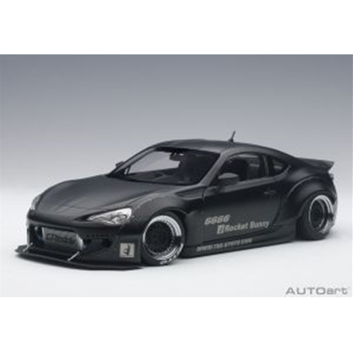ROCKET BUNNY TOYOTA 86 BLACK WITH 2012 BLACK WHEELS 1:18 AutoArt Auto Stradali Modellino