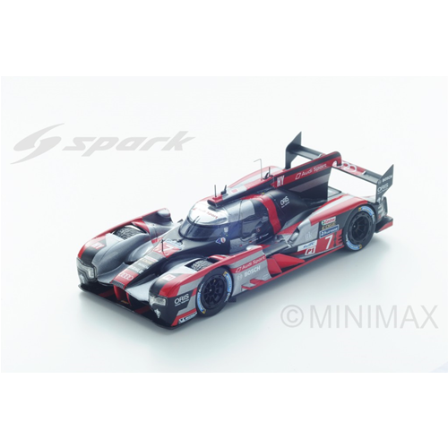 AUDI R18 N.7 4th LE MANS 2016 FASSLER-LOTTERER-TRELUYER 1:18 Spark Model Auto Competizione Modellino