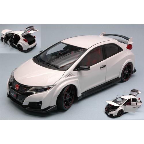 HONDA CIVIC TYPE R 2016 CHAMPIONSHIP WHITE 1:18 Ebbro Auto Stradali Modellino