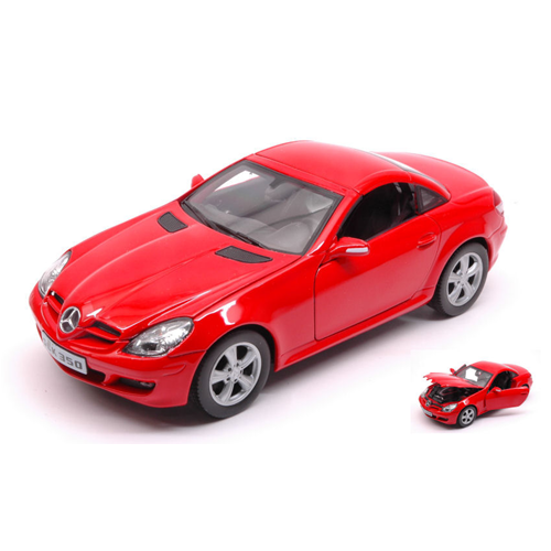 MERCEDES SLK 350 2004 RED 1:24 Welly Auto Stradali Modellino