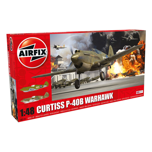 CURTISS P-40B WARHAWK KIT 1:48 Airfix Kit Aerei Modellino