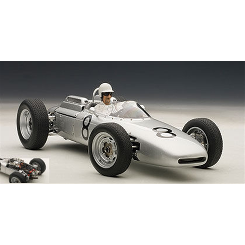 PORSCHE 804 F1 J.BONNIER 1962 N.8 7th GERMAN GP WITH PILOTE ED.LIM.1:18 AutoArt Formula 1 Modellino