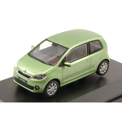 SKODA CITIGO 3 DOORS 2011 SPRING GREEN METALLIC 1:43 Abrex Auto Stradali Modellino
