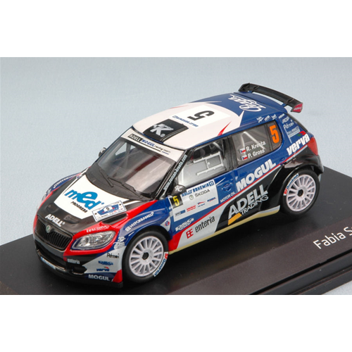 SKODA FABIA S2000 N.5 RETIRED BOHEMIA RALLY 2011 R.KRESTA-P.GROSS 1:43 Abrex Auto Rally Modellino