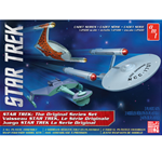 STAR TREK SET Pz.3 ENTERPRISE+KLINGON+ROMULAN KIT 1:2500 AMT Kit Movie Modellino