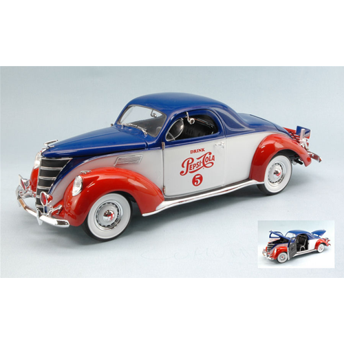 LINCOLN ZEPHYR COUPE' 1937 PEPSI COLA 1:18 Auto World Veicoli Commerciali Modellino