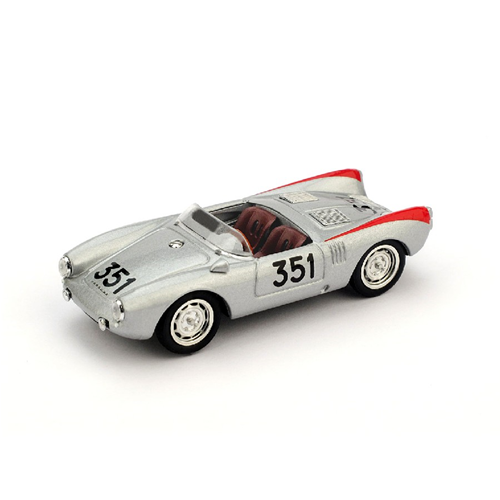 PORSCHE 550 SPIDER N.351 6th MM 1954 HERRMANN-LINGE 1:43 Brumm Auto Competizione Modellino