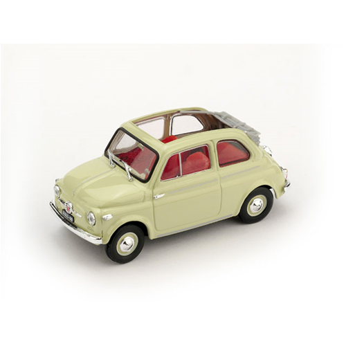 FIAT 500 NORMALE APERTA 1957 AVORIO 1:43 Brumm Auto Stradali Modellino