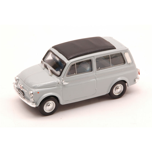 FIAT 500 GIARDINIERA 1960 CHIUSA GRIGIO CHIARO 1:43 Brumm Auto Stradali Modellino