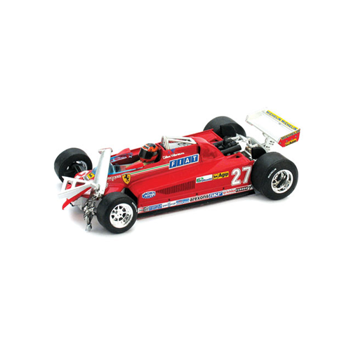 FERRARI 126 CK G.VILLENEUVE 1981 CANADA GP DAL 55° AL 56° GIRO 1:43 Brumm Formula 1 Modellino