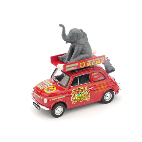 FIAT 500R CIRCUS RENZ BELLISSIMO 2007 1:43 Brumm Veicoli Commerciali Modellino