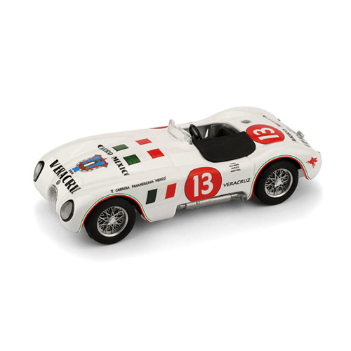 JAGUAR C-TYPE N.13 CARRERA MEXICO 1954 PACO IBARRA-N.PINAL 1:43 Brumm Auto Competizione Modellino