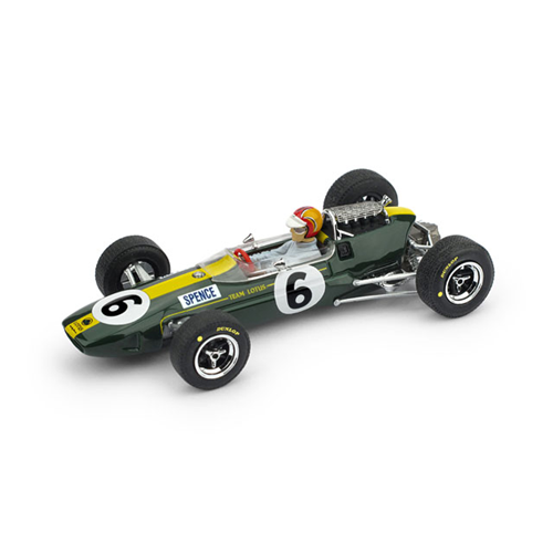 LOTUS 33 M.SPENCE 1965 N.6 4th INGHILTERRA GP + PILOTA 1:43 Brumm Formula 1 Modellino