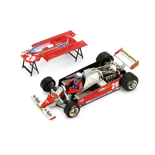 FERRARI 126 CK D.PIRONI 1981 N.28 4th MONACO GP 1:43 Brumm Formula 1 Modellino