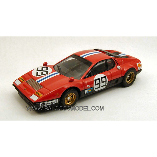FERRARI 512 BB N.99 56th Le Mans 1975 GUITTENY-BUCKNUM-FACETTI-GAGLIARDI 1:43 Best Model Auto Competizione Modellino