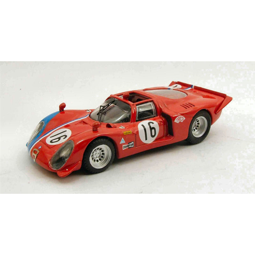 ALFA ROMEO 33.2 SPYDER N.16 RING 1969 PILETTE-SLOTEMAKER 1:43 Best Model Auto Competizione Modellino