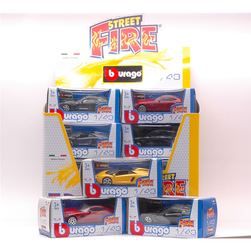 AUTO STRADALI STREET FIRE (1 Modellino a Scelta) 1:43 Burago Auto Stradali Modellino