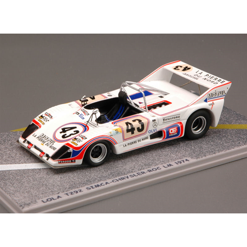 LOLA T292 SIMCA N.43 27th Le Mans 1974 MIEUSSET-STALDER-SERVANIN 1:43 Bizarre Auto Competizione Modellino