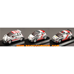 NUOVA 500 ABARTH + 500 ASSETTO CORSA + PUNTO ABARTH 1:43 Motorama Auto Rally Modellino