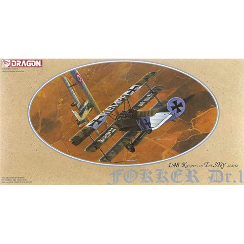FOKKER DR I "RED BARON" KIT 1:48 Dragon Kit Aerei Modellino