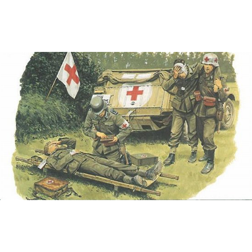 GERMAN MEDICAL TROOPS KIT 1:35 Dragon Kit Figure Militari Modellino
