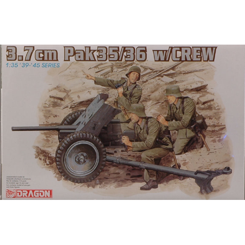 PAK 36 WITH CREW KIT 1:35 Dragon Kit Figure Militari Modellino