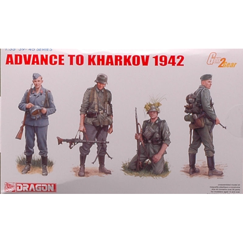 ADVANCE TO KHARKOV 1942 KIT 1:35 Dragon Kit Figure Militari Die Cast Modellino