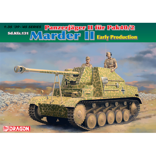 CARRO ARMATO PANZERJAGER II FUR PAK 40/2 MARDER II EARLY PRODUCTION KIT 1:35 Dragon Kit Mezzi Militari Modellino