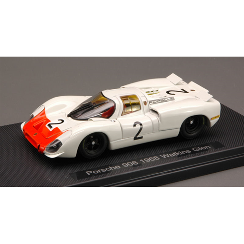 PORSCHE 908 N.2 6th 6 H WATKINS GLEN 1968 HERRMANN-IKUZAWA-SIFFERT 1:43 Ebbro Auto Competizione Modellino