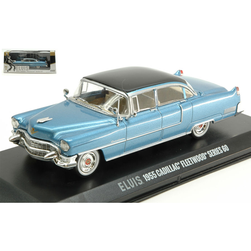 CADILLAC FLEETWOOD SERIES 60 1955 ELVIS PRESLEY 1935-77 METALLIC BLUE 1:43 Greenlight Movie Modellino