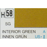 INTERIOR GREEN SEMI-GLOSS ml 10 Pz.6 Gunze Colori ed Accessori Die Cast Modellino