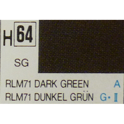 DARK GREEN SEMI-GLOSS ml 10 Pz.6 Gunze Colori ed Accessori Modellino