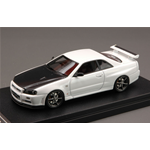NISSAN SKYLINE GT-R V-SPEC II N1 (R34) 1991 WHITE 1:43 Hpi Racing Auto Stradali Modellino