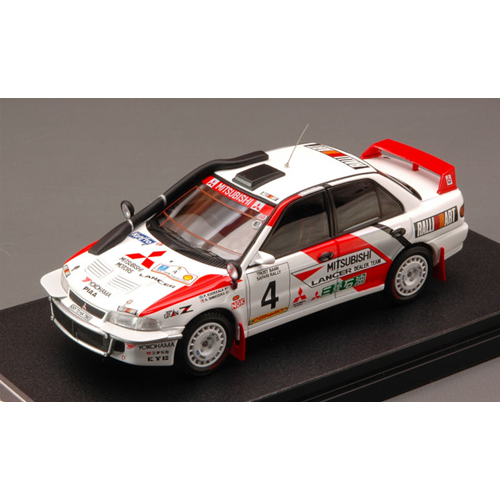 MITSUBISHI LANCER N.4 2nd SAFARI 1994 SHINOZUKA/KUUKKALA 1:43 Hpi Racing Auto Rally Modellino