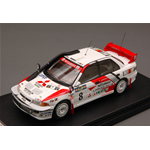 MITSUBISHI LANCER EVO III N.8 6th KENYA 1996 SHINOZUKA/KUUKKALA 1:43 Hpi Racing Auto Rally Modellino